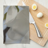 Witte Magnolia Blooming in de lente Theedoek (Quarter Fold)