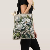  Witte Magnolia Botanisch Tote Bag (Dichtbij)