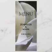 Witte Magnolia - Bruiloft Menu Kaart - Flat Menu (Voorkant)