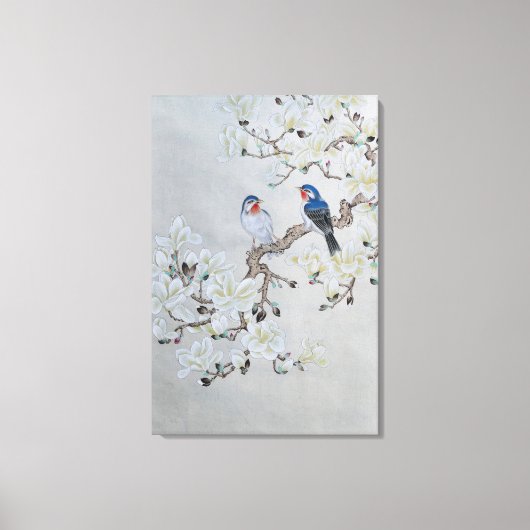 Witte Magnolia Canvas Afdruk (Voorkant)