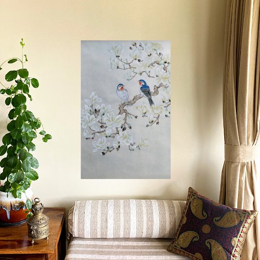 Witte Magnolia Canvas Afdruk