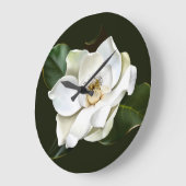 Witte Magnolia Close-up Groene achtergrond Grote Klok (Hoek)