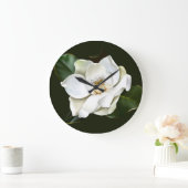 Witte Magnolia Close-up Groene achtergrond Grote Klok (Huis)