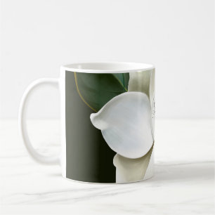 Witte Magnolia Close-up Groene achtergrond Koffiemok