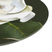 Witte Magnolia Close-up Groene achtergrond Snijplank (Hoek)