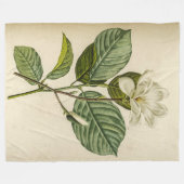 Witte Magnolia deken (Voorkant (Horizontaal))