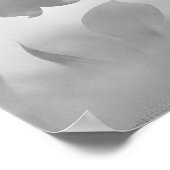 Witte Magnolia Droomachtig Meisje Modern Zwart & W Poster (Hoek)