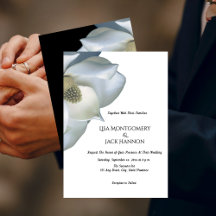 Witte Magnolia Elegant Zwart Witte Bruiloft