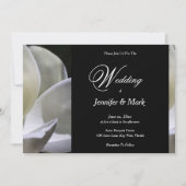 Witte Magnolia Elegante bruiloft Kaart (Voorkant)