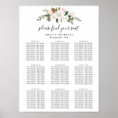 witte magnolia en roze bruinkse bruiloft poster (Voorkant)