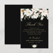 witte magnolia floral begrafenis bedankt voor je o (Voorkant / Achterkant)