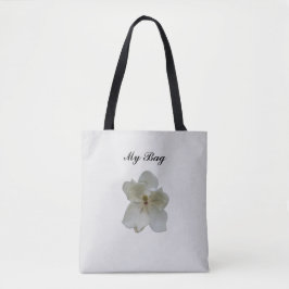 Witte Magnolia Flower op All Over Print Tas