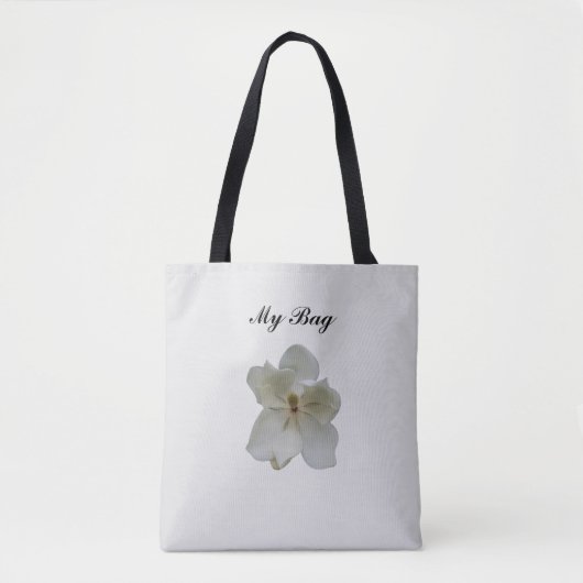 Witte Magnolia Flower op All Over Print Tas (Voorkant)