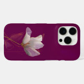 Witte Magnolia Goud Lijn Magenta Case-Mate iPhone Case (Achterkant (horizontaal))