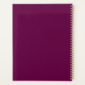 Witte Magnolia Goud Lijn Magenta Planner (Achterkant)