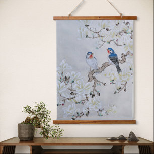 Witte Magnolia Hangend Wandkleed