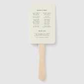 Witte Magnolia Illustratie Modern Programma Bruilo Handwaaier (Achterkant)