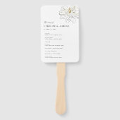 Witte Magnolia Illustratie Modern Programma Bruilo Handwaaier (Voorkant)