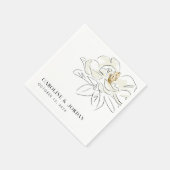 Witte Magnolia illustratie Moderne minimale bruilo Servet (Hoek)