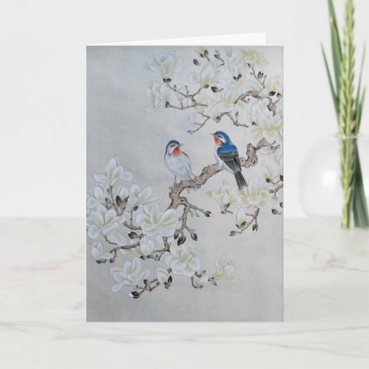 Witte Magnolia Kaart (Voorkant)