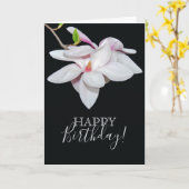 Witte Magnolia Kaart (Gele Bloem)