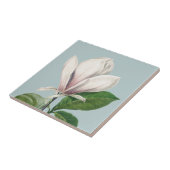 Witte magnolia keramische tegel tegeltje (Zijkant)