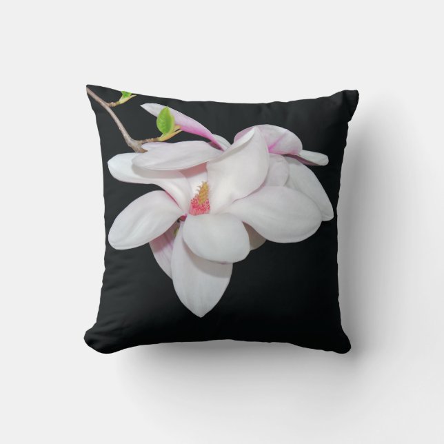 Witte Magnolia Kussen (Voorkant)