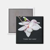 Witte Magnolia Magneet (Voorkant / Achterkant)