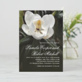 Witte Magnolia Moderne Bloemen Kaart (Staand voorkant)