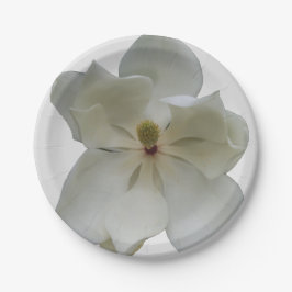 Witte Magnolia op papier bord