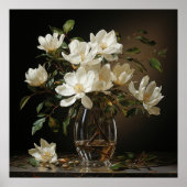 Witte magnolia poster (Voorkant)