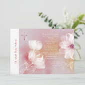 Witte Magnolia Religieuze Uitnodiging (Staand voorkant)