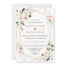 Witte magnolia roze bloemen in één bruiloft