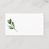 Witte Magnolia Rustieke Bloemen Huwelijk Escort Ka Plaatskaartje (Achterkant)