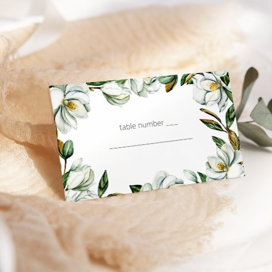 Witte Magnolia Rustieke Bloemen Huwelijk Escort Ka Plaatskaartje