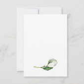 Witte Magnolia Rustieke Bloemen Huwelijk RSVP Kaar (Achterkant)