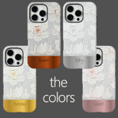 Witte Magnolia Schildering Roze Goud Aangepaste Na Case-Mate iPhone Case