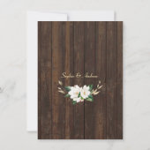 Witte Magnolia Schuur Slingers Lichten Na I DO BBQ Kaart (Achterkant)