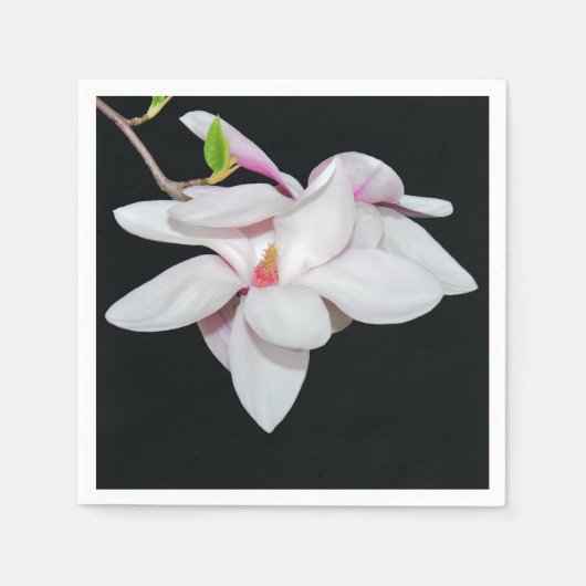 Witte Magnolia Servet (Voorkant)