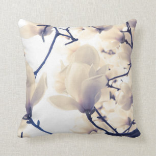 WITTE MAGNOLIA-STROOMSTROOM KUSSEN