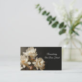 Witte magnolia tak met bloesem informatiekaartje (Staand voorkant)