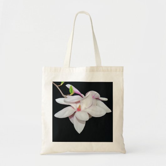 Witte Magnolia Tote Bag (Voorkant)