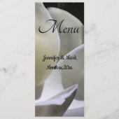 Witte Magnolia Trouwdinermenu  Menu (Voorkant)