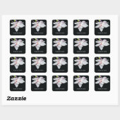 Witte Magnolia Vierkante Sticker (Vel)
