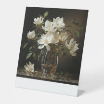 Witte magnolia voetstuk