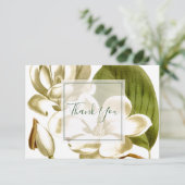 Witte Magnolia's Bloemen Bedankkaart (Staand voorkant)