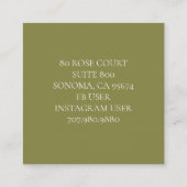 Witte Magnolia's Bloemen op Wit Vierkante Visitekaartje (Achterkant)