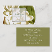 Witte Magnolia's Bloemen Visitekaartje (Voorkant / Achterkant)