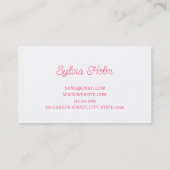 Witte  Magnolias Botanische Persoonlijk Visitekaartje (Achterkant)