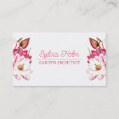 Witte  Magnolias Botanische Persoonlijk Visitekaartje (Voorkant)